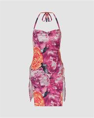 Bouquet Scorch Mini-Camisole-Kleid