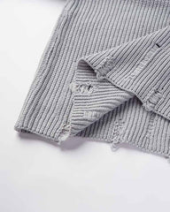 Gerippter Pullover mit Arachnid-Grunge-Muster