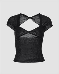 Fantastisches Kurzarm-Top mit Front