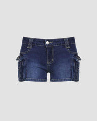 Utility-Jeansshorts