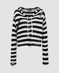 Gestreifter Hoodie „Be Found“