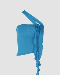 Omega Rose One Shoulder Cropped Top