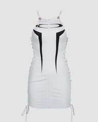 Maywaki Runner Kleid mit Reißverschluss und Schnürsenkeln