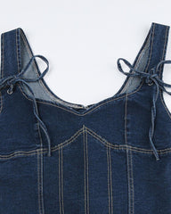 Vedette Denim-Korsett-Top