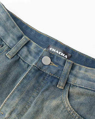 Dusthelm – Jeansrock im Used-Look