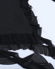 Data Alter – Asymmetrisches Neckholder-Kleid