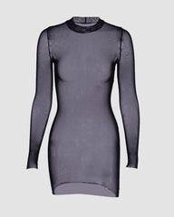Crepuscular Mesh-Minikleid