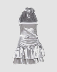 Clarity Reflektierendes Rüschenkleid
