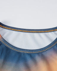 Earthen Farbverlauf Maxikleid mit Schlitz