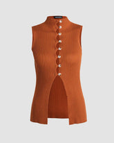 Earthly – Geripptes Oberteil mit geteilten Flügeln