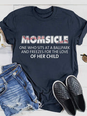 Kurzärmliges T-Shirt mit Baseball-Momsicle-Print