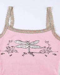 Camisole-Top mit Spitze „Dragonfly Dreams“