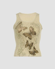 Adum Tanktop mit Monarchfalter-Grafik