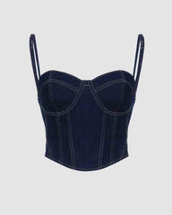 Alcyone Denim-Korsett-Top