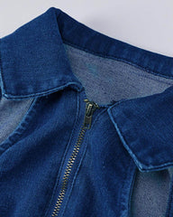 Scorpius Jeans-Overall mit Reißverschluss