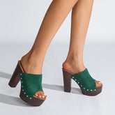 Open-toe Chunky Heel Sandals Newgew