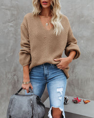 Repeat After Me Strickpullover – Kamel – ENDGÜLTIGER VERKAUF