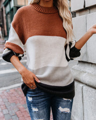 Gruselige Jahreszeit – Colorblock-Strickpullover