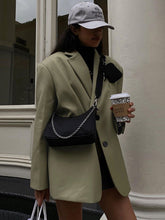 Modischer Persönlichkeits-Cardigan, rückenfrei, langärmelig, lässig, kleiner Anzug