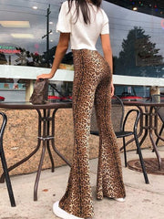 Hose mit Leopardenmuster und hoher Taille