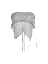 Gestricktes Bandeau-Top mit Bindeband hinten