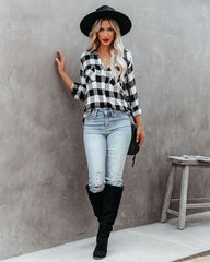Townsend – Kariertes Button-Down-Oberteil