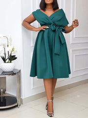 Elegante, einfarbige Partykleider mit Schlitz in A-Linie