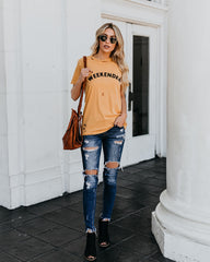 Weekender Distressed Vintage Baumwoll-T-Shirt