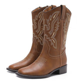 Cowboystiefel mit Stickerei „Road To Rideout“