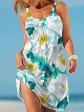 Ärmelloses Minikleid mit Trägern und Blumendruck für Damen