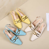 Devorah Slingback-Kitten Heels mit Kette