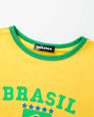 Brasil Kurzes Raglan-Sporttop