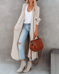 Your Own World Knit Duster Cardigan - Beige