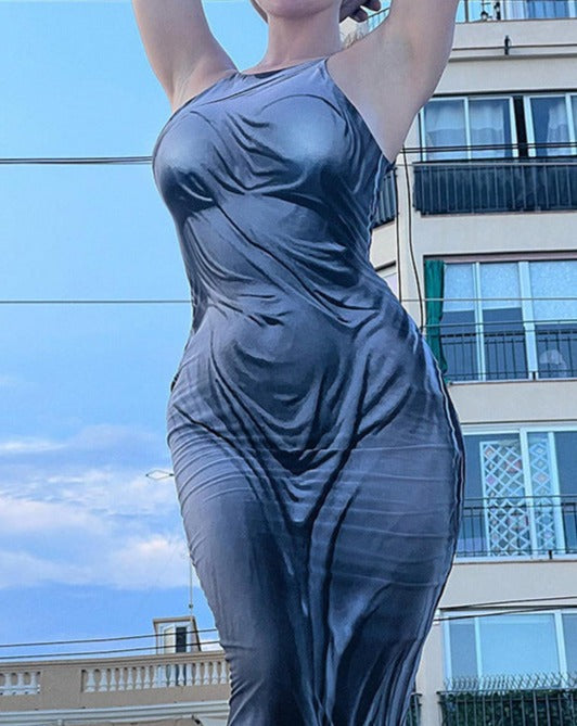 Vestido largo de satén Angel Custodian 