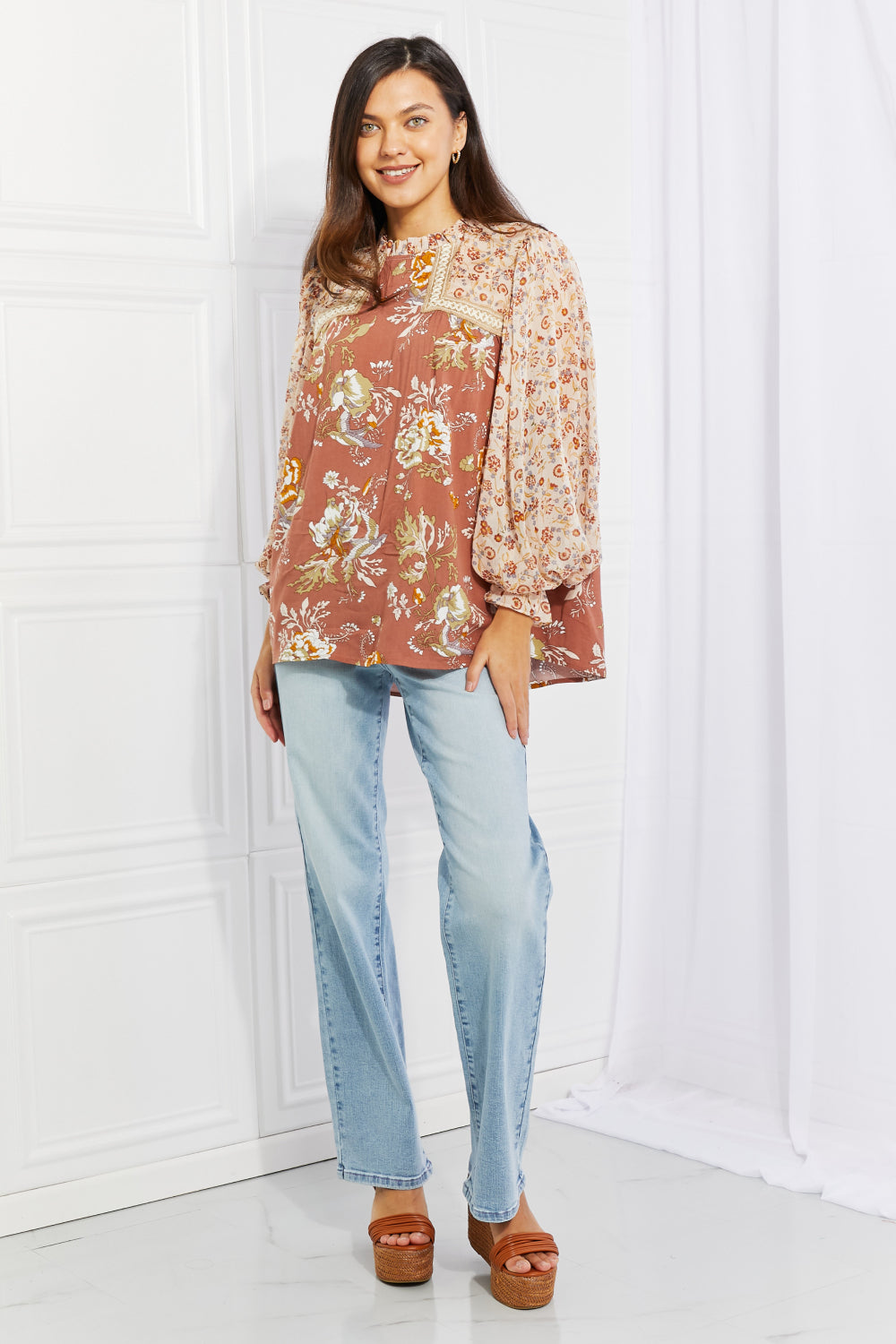 Vaqueros de pierna ancha y cintura alta de talla grande de Judy Blue Harper