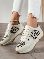 Zapatillas deportivas casuales de leopardo de PU