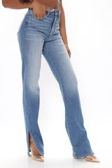 Tall – Killing 'Em Softly – Jeans mit seitlichem Schlitz – Mittelblaue Waschung