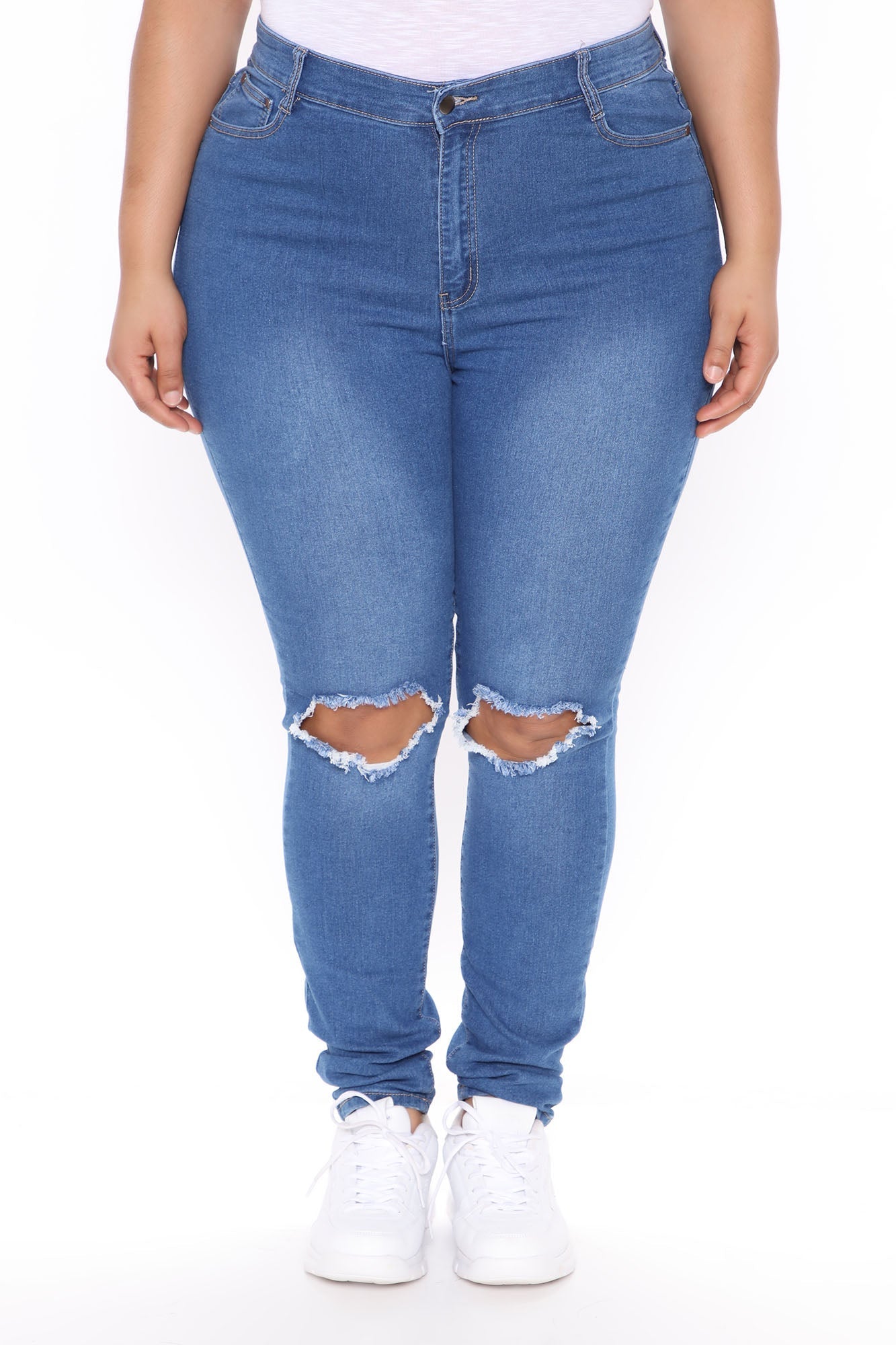 Tall Distracted High Rise Jeans – Mittelblaue Waschung