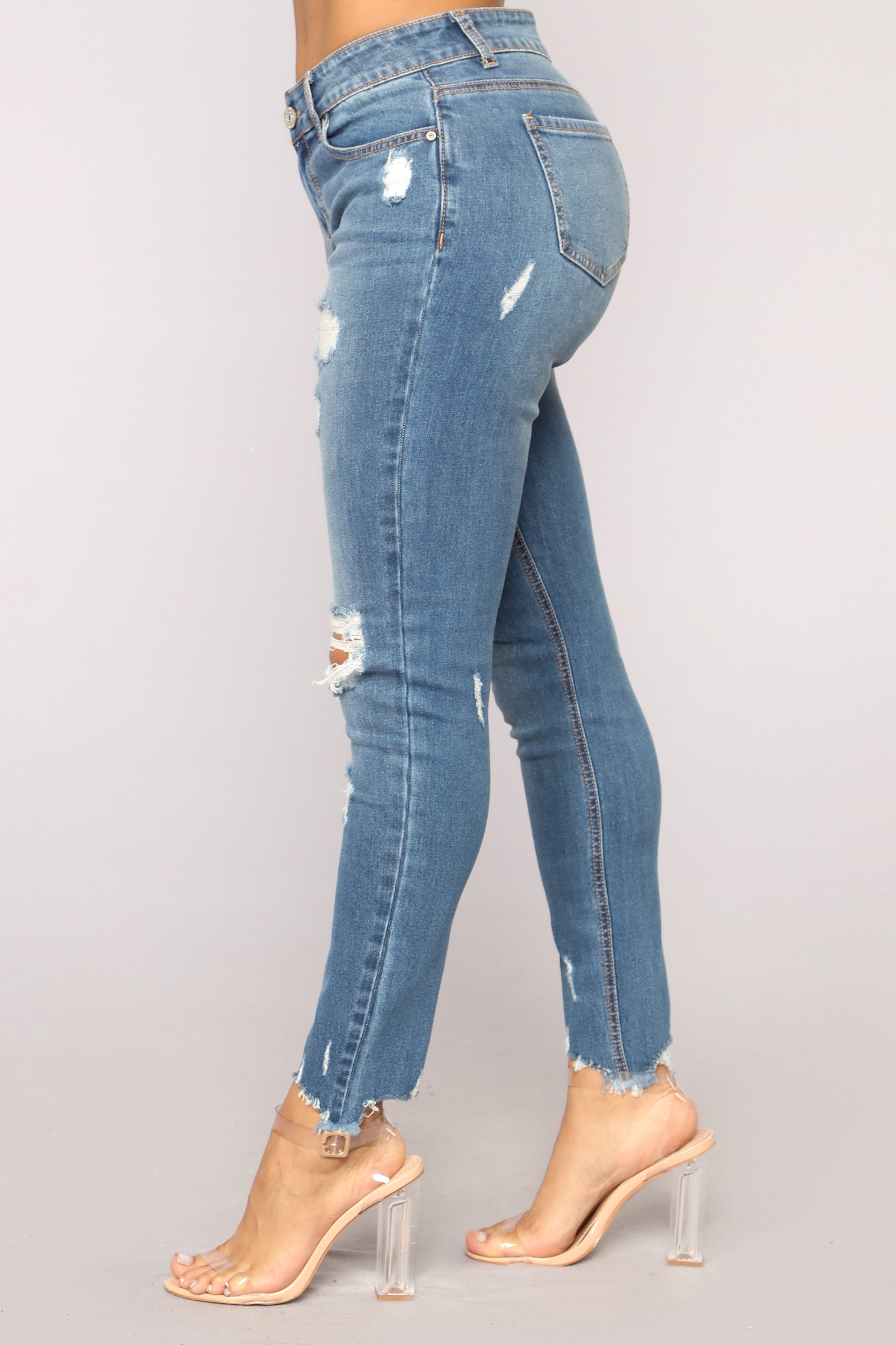 Something About You Ankle Jeans - Medium Blue Wash Ins Street