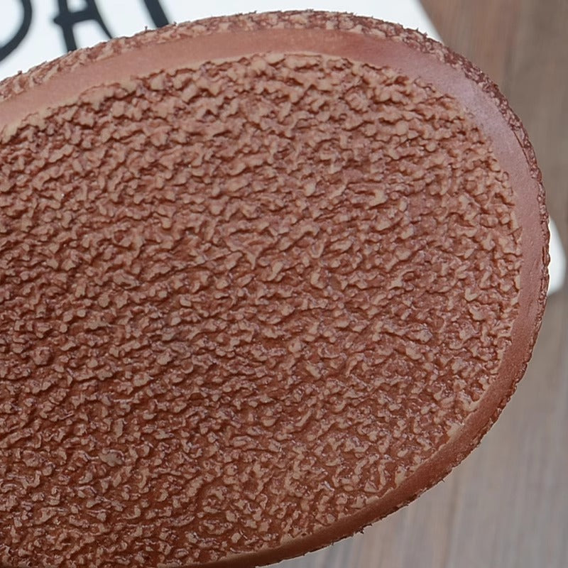 Botas cómodas de ante retro con cremallera y cabeza redonda