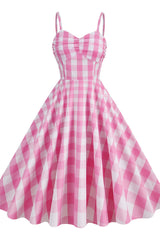 Barbie Movie Margot – Rosa kariertes Kleid