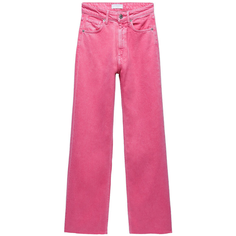 All-Match-Wischhose mit hoher Taille und geradem Bein