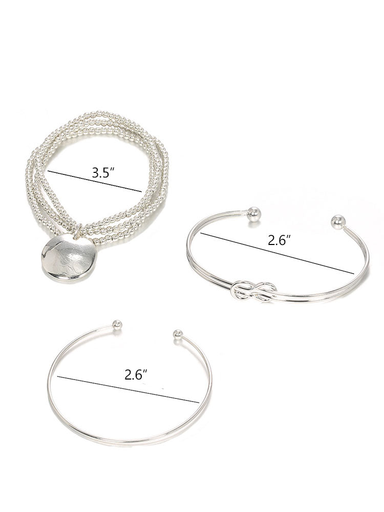 Pulsera minimalista de cuentas anudadas