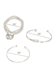 Pulsera minimalista de cuentas anudadas