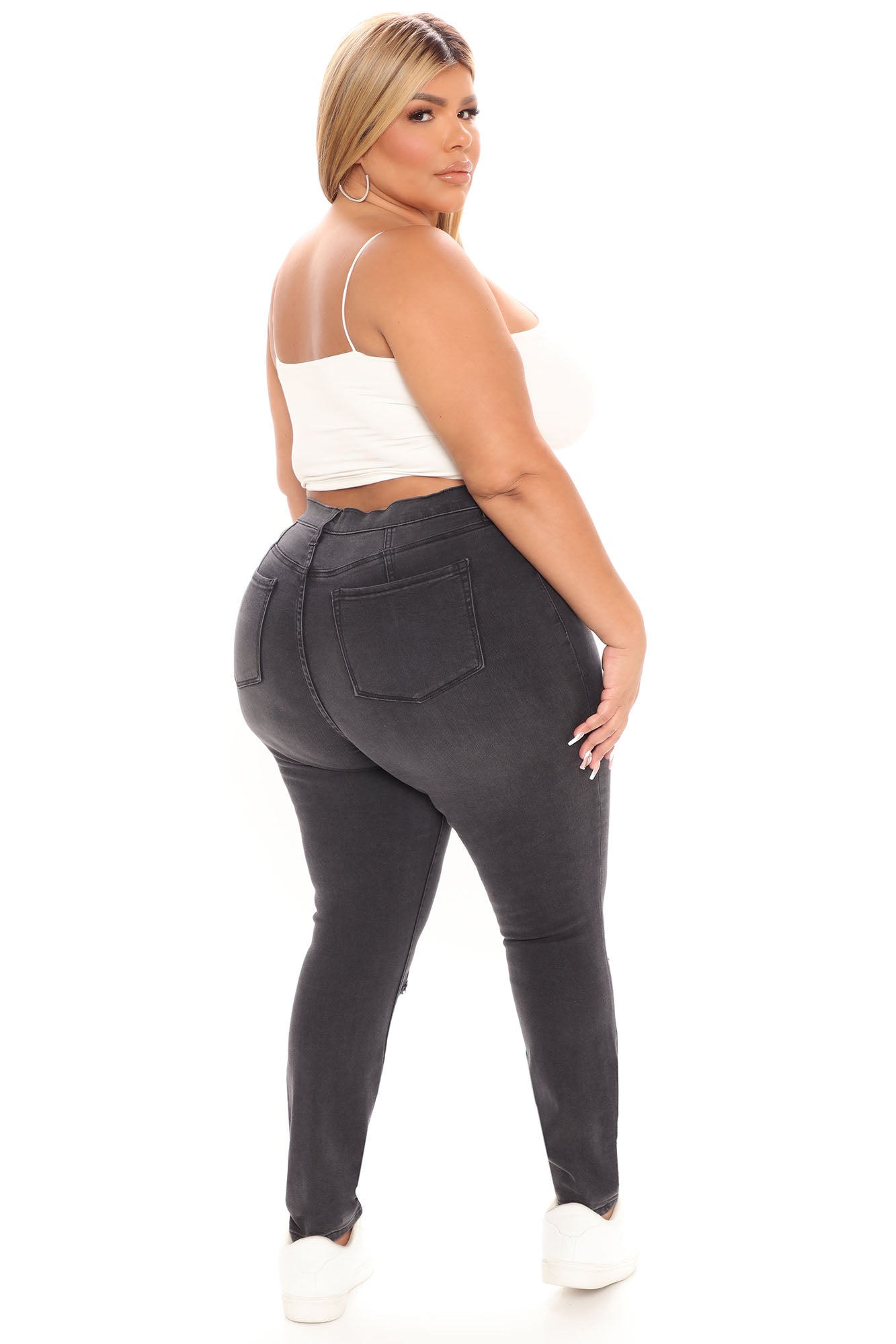 Our Favorite High Rise Skinny Jeans - Grey Ins Street