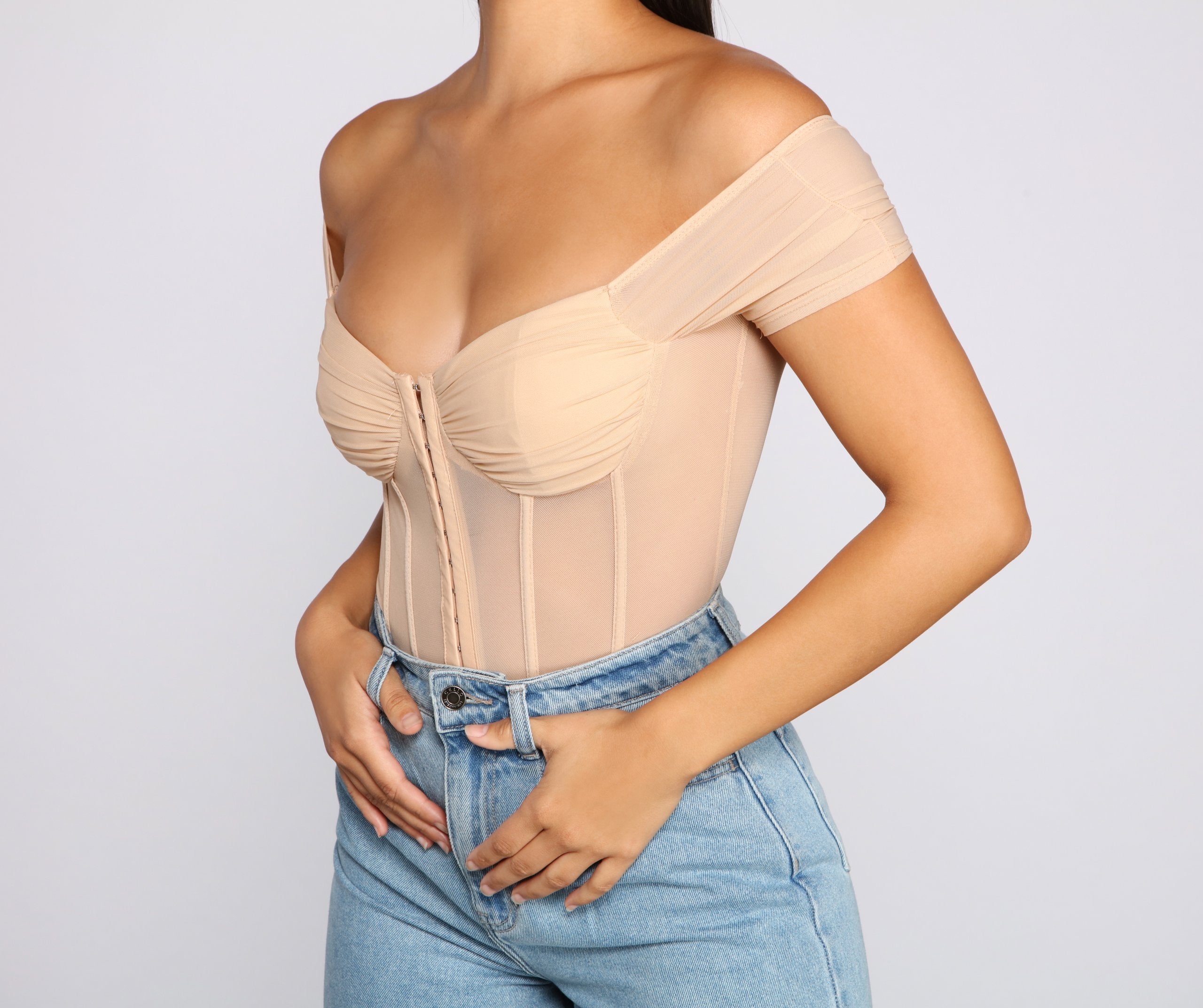 So Chic – Bustier-Body aus Netzstoff