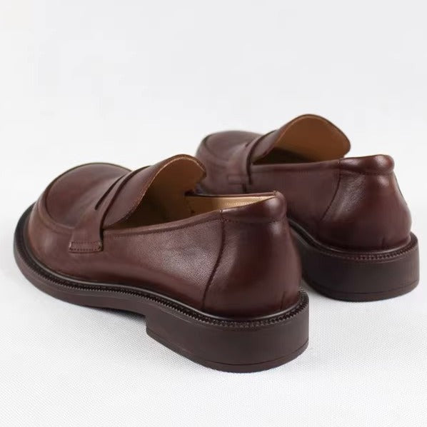 Handgemachte Loafer Big Toe Bequeme weiche Lederschuhe