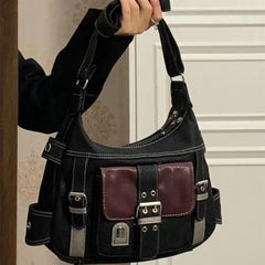 90er Vintage Pu Leder Y2K Umhängetasche