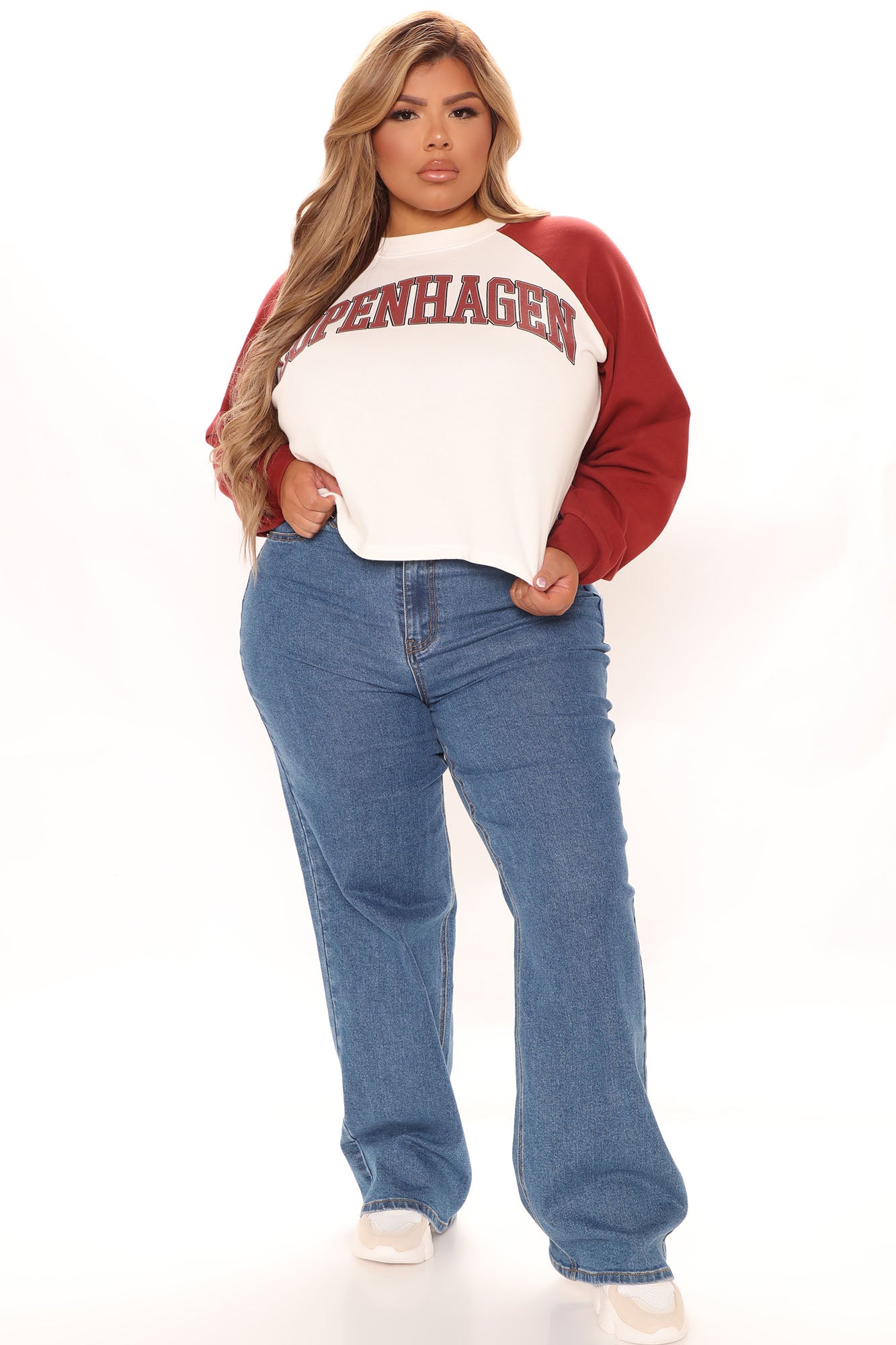 Sweet Love Straight Leg Jeans - Mittelblaue Waschung