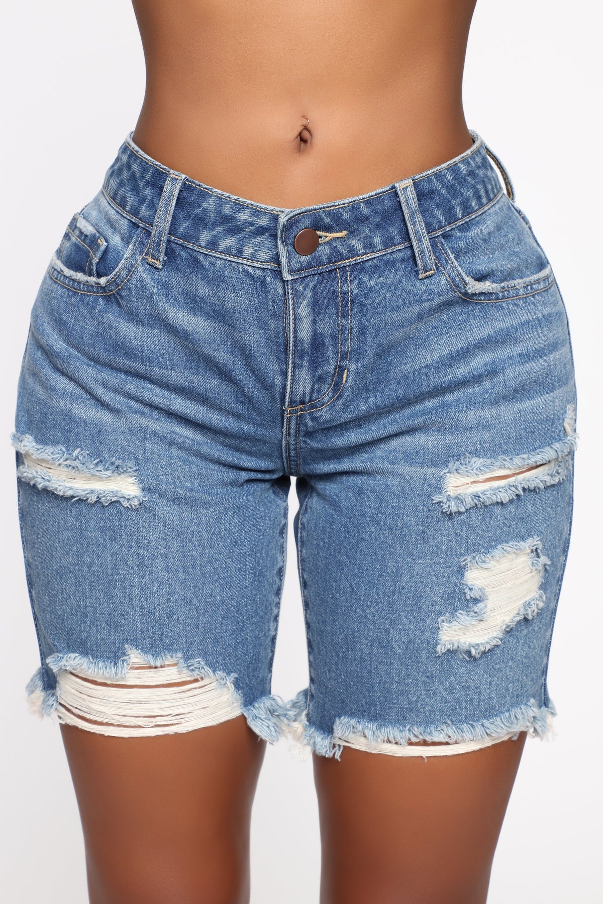 This Time Around Bermudashorts - Mittelblaue Waschung
